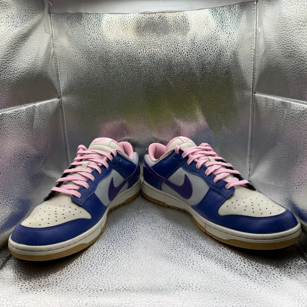 Size 13 Nike Dunk Low Retro ID By Blue White Womens Lace-Up Sneakers‎ FV9524-900